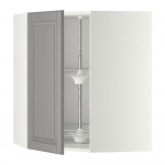 МЕТОД Угл нвсн шкф с вращающ секц - белый, Будбин серый, 68x80 см МЕТОД Угл нвсн шкф с вращающ секц - белый, Будбин серый, 68x80 см