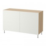 БЕСТО Комбинация для хранения с дверцами - под беленый дуб белый БЕСТО Комбинация для хранения с дверцами - под беленый дуб белый