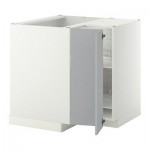 МЕТОД Угл напольн шкаф с вращающ секц - Веддинге серый, белый МЕТОД Угл напольн шкаф с вращающ секц - Веддинге серый, белый