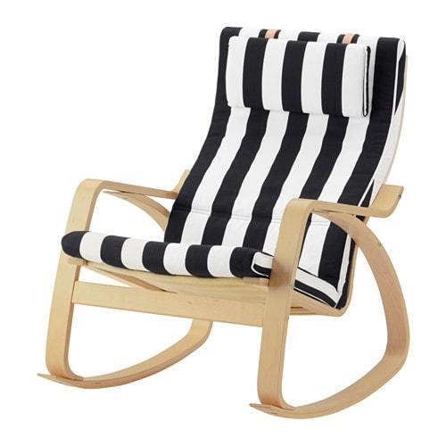 ПОЭНГ Кресло-качалка - Стенли черный/белый ПОЭНГ Кресло-качалка - Стенли черный/белый