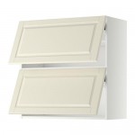 METOD навесной шкаф/2 дверцы, горизонтал белый/Будбин белый с оттенком 80x38.9x80 cm