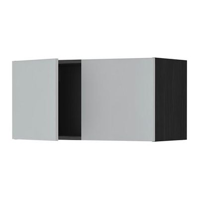 МЕТОД Навесной шкаф с 2 дверями - Веддинге серый, под дерево черный