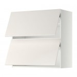 METOD навесной шкаф/2 дверцы, горизонтал белый/Веддинге белый 80x38.6x80 cm