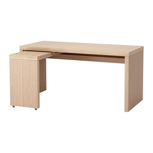 Namens Keelholte type MALM Desk with pull-out panel - oak veneer, bleached (303.599.74) -  reviews, price, where to buy