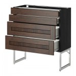 МЕТОД / ФОРВАРА Нплн шк 4 фронт/2 низк/2средн ящ - 80x37x60 см, Эдсерум под дерево коричневый, под дерево черный МЕТОД / ФОРВАРА Нплн шк 4 фронт/2 низк/2средн ящ - 80x37x60 см, Эдсерум под дерево коричневый, под дерево черный