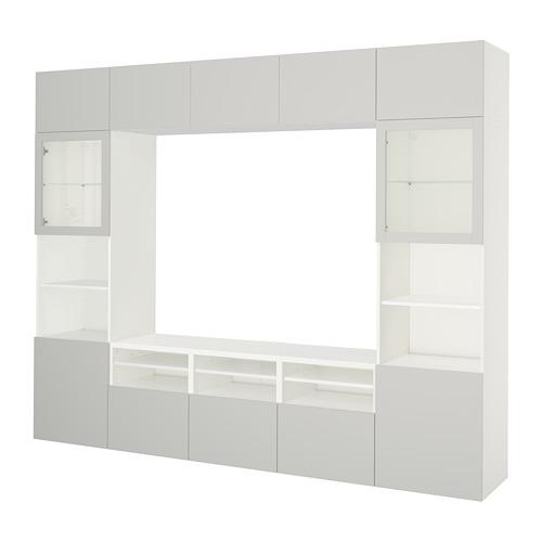 BESTÅ шкаф для ТВ, комбин/стеклян дверцы BESTÅ шкаф для ТВ, комбин/стеклян дверцы