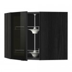 МЕТОД Углов навесн шк с врщ скц/сткл дв - под дерево черный, Ютис дымчатое стекло/черный, 68x60 см МЕТОД Углов навесн шк с врщ скц/сткл дв - под дерево черный, Ютис дымчатое стекло/черный, 68x60 см