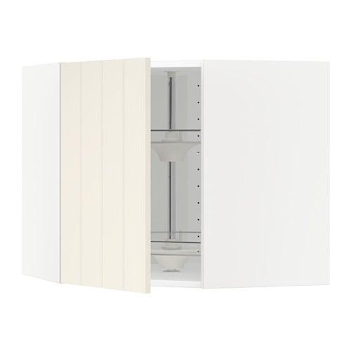 МЕТОД Угл нвсн шкф с вращающ секц - белый, Хитарп белый с оттенком, 68x60 см