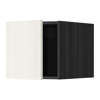 МЕТОД Верхний шкаф - Росдаль белый ясень, под дерево черный МЕТОД Верхний шкаф - Росдаль белый ясень, под дерево черный