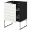 МЕТОД Напольный шкаф с проволочн ящиками - под дерево черный, Гэррестад белый, 60x60x60 см