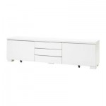 БЕСТО БУРС Тумба под ТВ - глянцевый белый