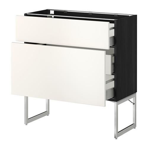 МЕТОД / МАКСИМЕРА Наполн шк 2 фрнт/3 средн ящ - под дерево черный, Веддинге белый, 80x37x60 см МЕТОД / МАКСИМЕРА Наполн шк 2 фрнт/3 средн ящ - под дерево черный, Веддинге белый, 80x37x60 см