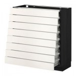 МЕТОД / ФОРВАРА Наполн шкаф 8 фронт/8 низк ящиков - под дерево черный, Веддинге белый, 80x37 см МЕТОД / ФОРВАРА Наполн шкаф 8 фронт/8 низк ящиков - под дерево черный, Веддинге белый, 80x37 см