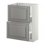 МЕТОД / ФОРВАРА Наполн шк 2 фрнт/2 средн ящ - белый, Будбин серый, 60x37 см МЕТОД / ФОРВАРА Наполн шк 2 фрнт/2 средн ящ - белый, Будбин серый, 60x37 см