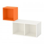 ЭКЕТ Комбинация настенных шкафов - оранжевый/белый