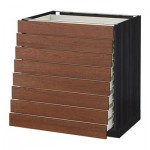 МЕТОД / ФОРВАРА Наполн шкаф 8 фронт/8 низк ящиков - 80x60 см, Филипстад коричневый, под дерево черный МЕТОД / ФОРВАРА Наполн шкаф 8 фронт/8 низк ящиков - 80x60 см, Филипстад коричневый, под дерево черный