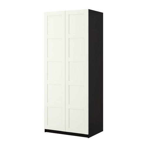 PAX гардероб 2-дверный черно-коричневый/Бергсбу белый PAX гардероб 2-дверный черно-коричневый/Бергсбу белый
