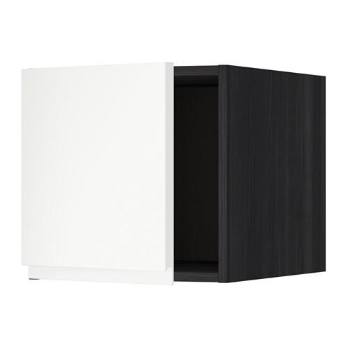 МЕТОД Верхний шкаф - под дерево черный, Воксторп белый МЕТОД Верхний шкаф - под дерево черный, Воксторп белый