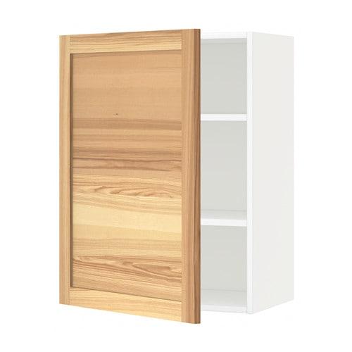 МЕТОД Шкаф навесной с полкой - белый, Торхэмн естественный ясень, 60x80 см МЕТОД Шкаф навесной с полкой - белый, Торхэмн естественный ясень, 60x80 см