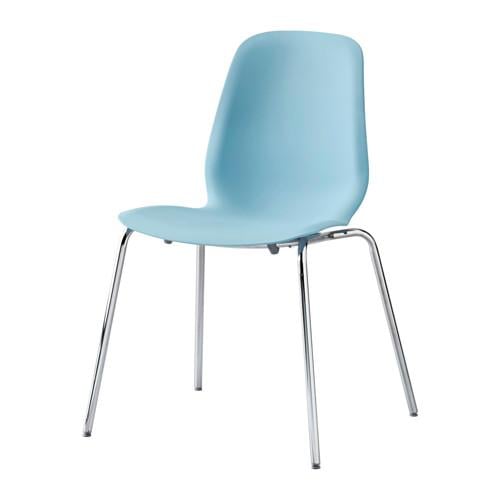 LEIFARNE стул голубой/Брур-Инге хромированный 52x50x87 cm