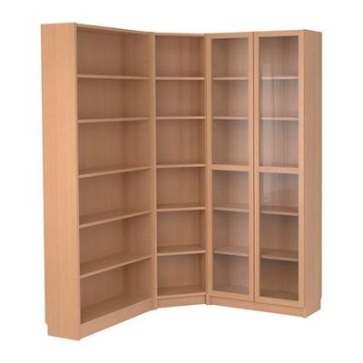 Billy Bookcase Corner S89895190, Ikea Billy Bookcase With Glass Doors Review
