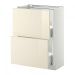 МЕТОД / ФОРВАРА Напольный шкаф с 2 ящиками - 60x37 см, Рингульт глянцевый кремовый, белый МЕТОД / ФОРВАРА Напольный шкаф с 2 ящиками - 60x37 см, Рингульт глянцевый кремовый, белый