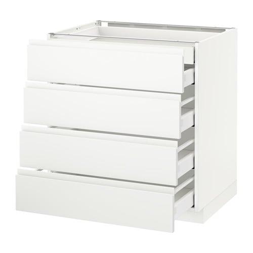 МЕТОД / МАКСИМЕРА Нплн шк 4фрнт/2нзк/3срд ящ - белый, Воксторп матовый белый, 80x60 см МЕТОД / МАКСИМЕРА Нплн шк 4фрнт/2нзк/3срд ящ - белый, Воксторп матовый белый, 80x60 см