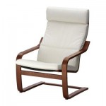 ПОЭНГ Кресло - Гранон белый, коричневый