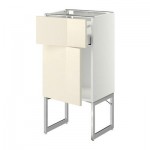 МЕТОД / МАКСИМЕРА Напольный шкаф с ящиком/дверью - 40x37x60 см, Рингульт глянцевый кремовый, белый МЕТОД / МАКСИМЕРА Напольный шкаф с ящиком/дверью - 40x37x60 см, Рингульт глянцевый кремовый, белый