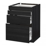 MAXIMERA/METOD напольн шкаф 4 фронт панели/4 ящика