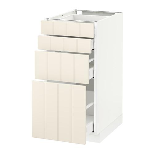 МЕТОД / МАКСИМЕРА Напольн шкаф 4 фронт панели/4 ящика - белый, Хитарп белый с оттенком, 40x60 см МЕТОД / МАКСИМЕРА Напольн шкаф 4 фронт панели/4 ящика - белый, Хитарп белый с оттенком, 40x60 см