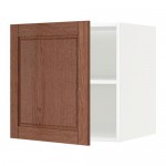МЕТОД Верх шкаф на холодильн/морозильн - белый, Филипстад коричневый, 60x60 см