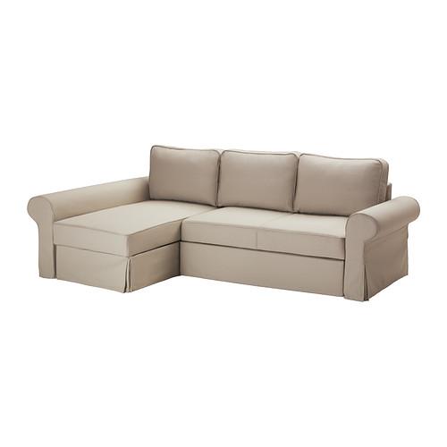 Backabro Sofa Bed With Chaise Longue, Sofa Bed Chaise Lounge Ikea