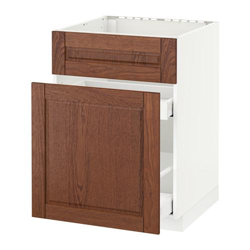 МЕТОД / МАКСИМЕРА Нап шк п/мойку/сорт мус/1дврц/2ящ - белый, Филипстад коричневый