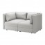 VALLENTUNA 2-местный модульный диван-кровать Оррста светло-серый