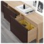 БЕСТО Комбинация для хранения с ящиками - под беленый дуб/Инвикен черно-коричневый, направляющие ящика, плавно закр