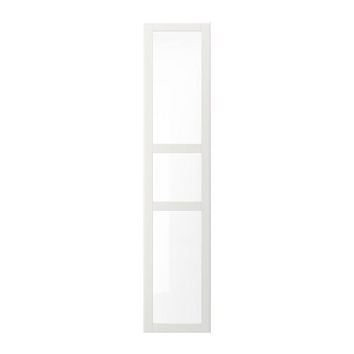 TYSSEDAL дверца с петлями белый/стекло 49.5x229.4 cm