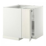 МЕТОД Угл напольн шкаф с вращающ секц - Росдаль белый ясень, белый МЕТОД Угл напольн шкаф с вращающ секц - Росдаль белый ясень, белый