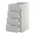МЕТОД / МАКСИМЕРА Напольн шкаф 4 фронт панели/4 ящика - 40x60 см, Веддинге серый, белый МЕТОД / МАКСИМЕРА Напольн шкаф 4 фронт панели/4 ящика - 40x60 см, Веддинге серый, белый