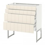 МЕТОД / МАКСИМЕРА Нплн шк 4 фронт/2 низк/2средн ящ - белый, Хитарп белый с оттенком, 80x37x60 см