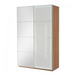 ПАКС Гардероб с раздвижными дверьми - зеркальное стекло, 150x66x236 см ПАКС Гардероб с раздвижными дверьми - зеркальное стекло, 150x66x236 см