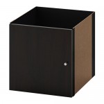 KALLAX вставка с дверцей черно-коричневый 33x37x33 cm