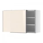 ФАКТУМ Навесной шкаф с рздвжн дверц - Абстракт кремовый, 120x92 см