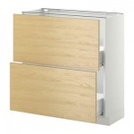 МЕТОД / ФОРВАРА Напольный шкаф с 2 ящиками - 80x37 см, Тингсрид под березу, белый МЕТОД / ФОРВАРА Напольный шкаф с 2 ящиками - 80x37 см, Тингсрид под березу, белый