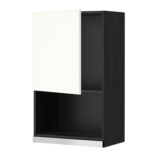 METOD навесной шкаф для СВЧ-печи черный/Хэггеби белый 60x100 см
