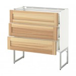 МЕТОД / ФОРВАРА Нплн шк 3 фрнт/3 средн ящика - белый, Торхэмн естественный ясень, 80x37x60 см МЕТОД / ФОРВАРА Нплн шк 3 фрнт/3 средн ящика - белый, Торхэмн естественный ясень, 80x37x60 см