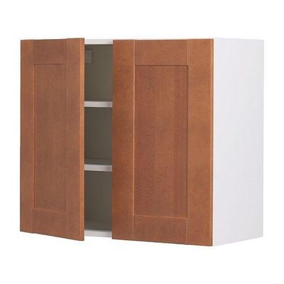 ФАКТУМ Навесной шкаф с 2 дверями - Эдель классический коричневый, 60x70 см