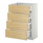 МЕТОД / ФОРВАРА Напольн шкаф 4 фронт панели/4 ящика - белый, Тингсрид под березу, 60x37 см МЕТОД / ФОРВАРА Напольн шкаф 4 фронт панели/4 ящика - белый, Тингсрид под березу, 60x37 см