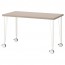 ЛИННМОН / КРИЛЛЕ Стол - геометрический бежевый/белый