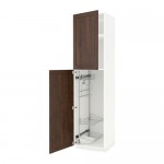 МЕТОД Выс шк с отд д/акс д/убрк - белый, Эдсерум под дерево коричневый, 60x60x240 см МЕТОД Выс шк с отд д/акс д/убрк - белый, Эдсерум под дерево коричневый, 60x60x240 см